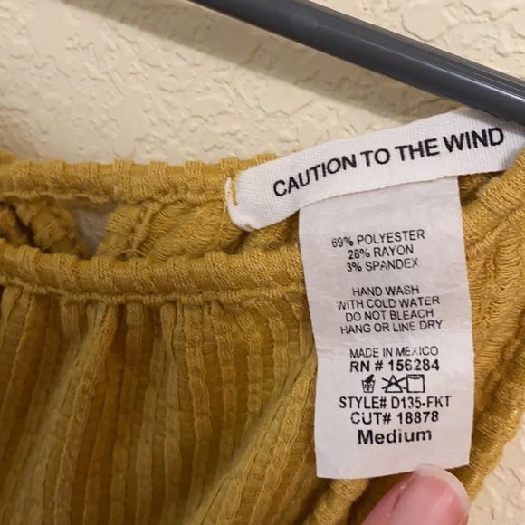 Fun Yellow Ribbed Romper - Picture 4 of 5